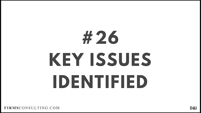 26 D&IT Key issues identified