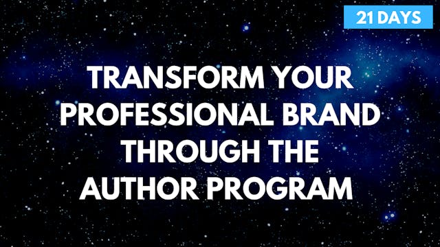 Transform Your Professional Brand Through the Author Program