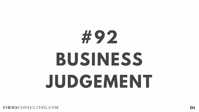 92 15 3 8  EH Business judgement