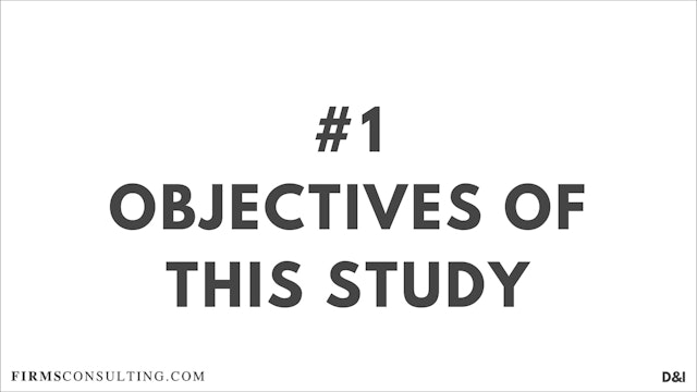 1 D&IT Objectives of this study