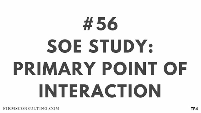 56 BAR18.3 TP4 SOE study. Primary point of interaction