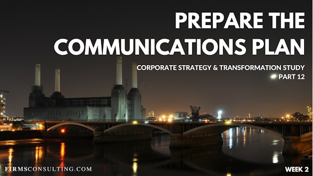 CS&T P12 W2 Prepare the Communications Plan