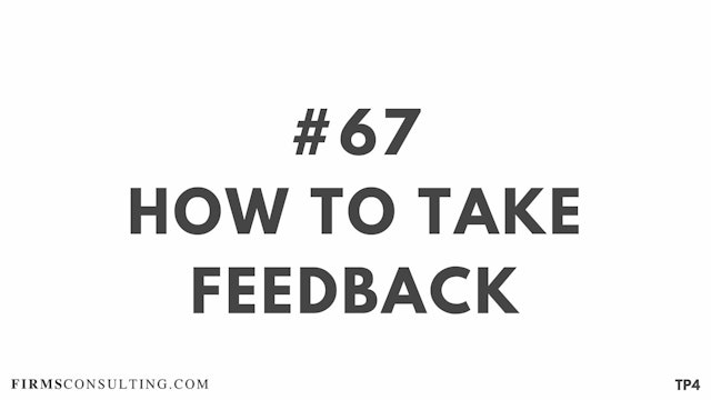 67 TP4 BAR 18.14 How to take feedback