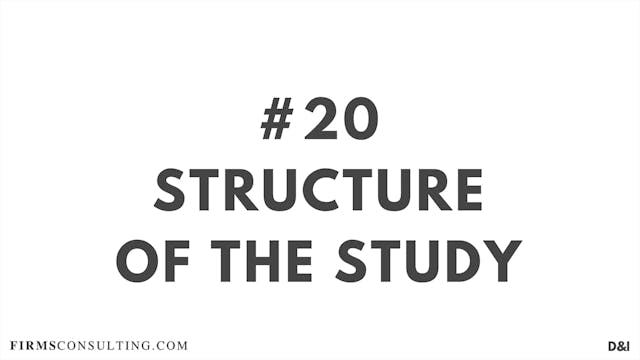 20 D&IT Structure of the study