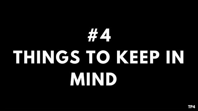 4 A4 TP4 Things to keep in mind