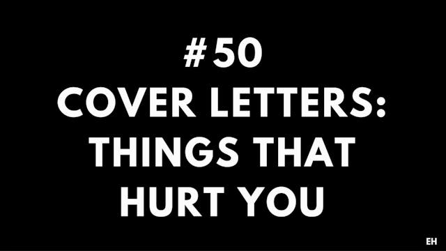 50 10 9 3 EH Cover letters. Things th...