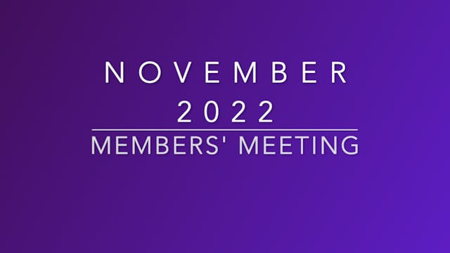 November 22 Webinar