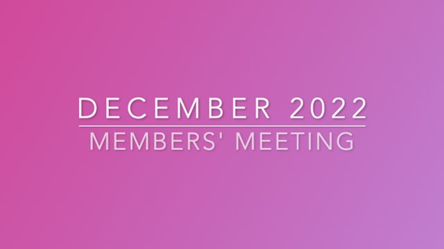 December Meeting