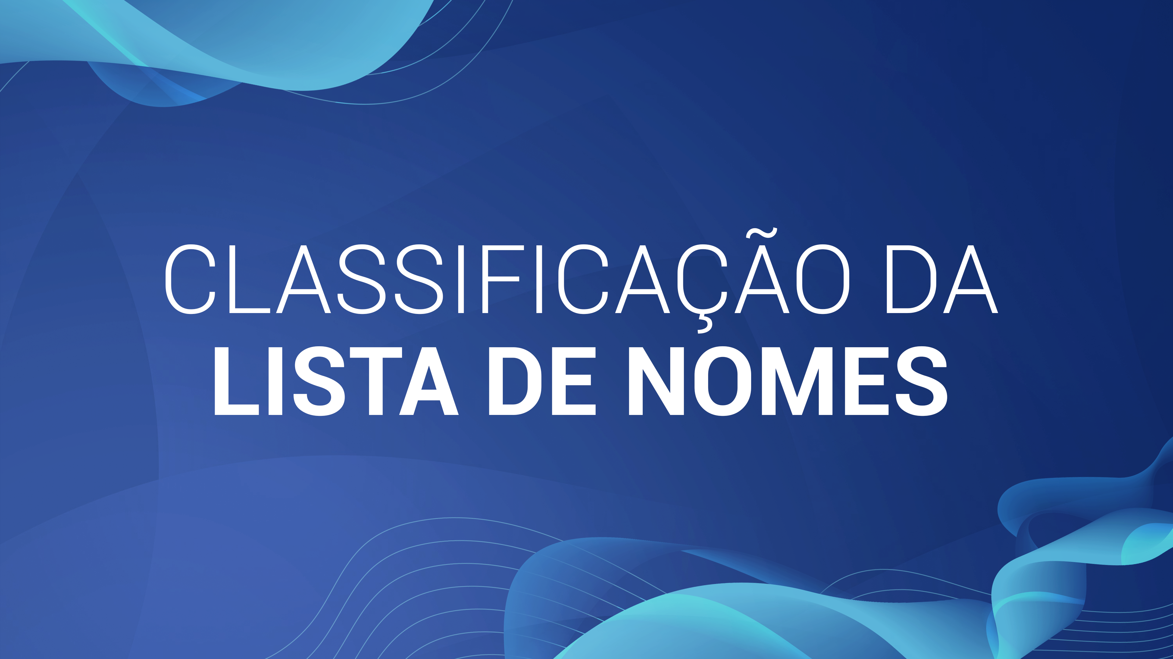 04. Classificação da lista de nomes