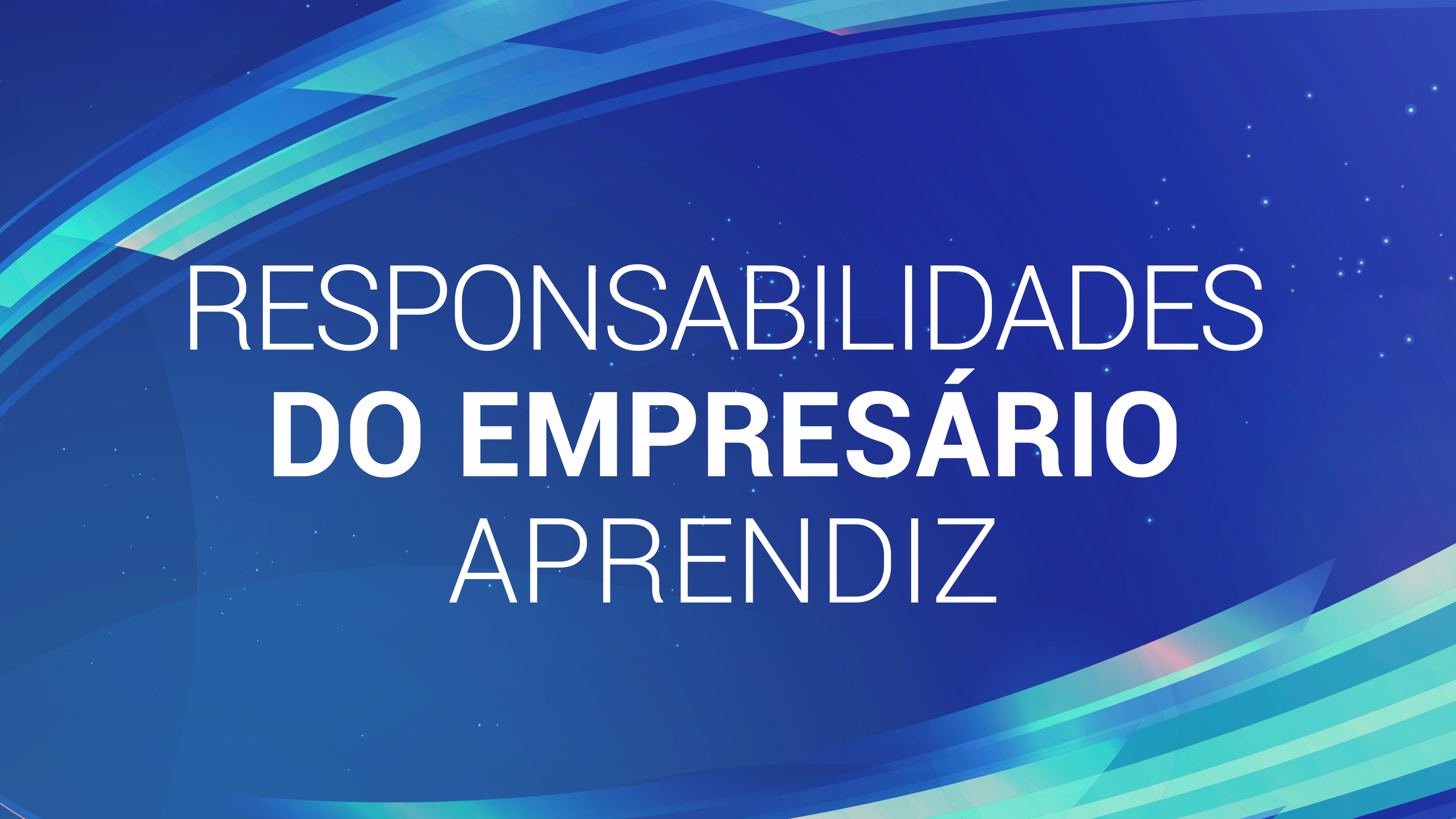 17. AS RESPONSABILIDADES DO EMPRESÁRIO E DO APRENDIZ
