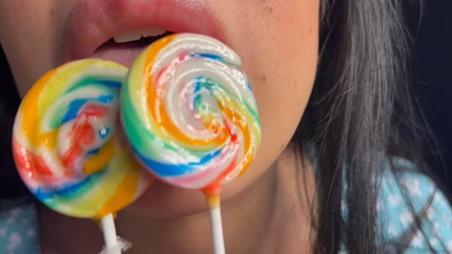 I lick these lollipops like I lick balls