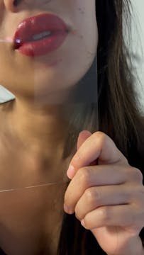 Glass licking and kissing