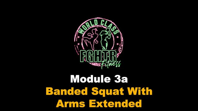 Banded Squat With Arms Extended 01