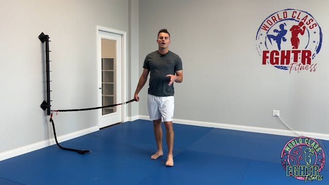 Banded Squat With Paloff Press