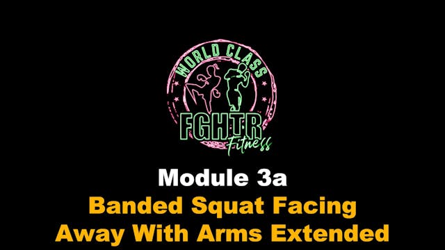 Banded Squat Facing Away With Arms Ex...