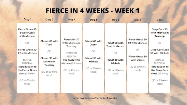 Fierce in 4 Weeks - Week 1