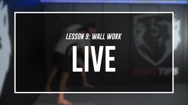Lesson 9 - Wall Work - Live