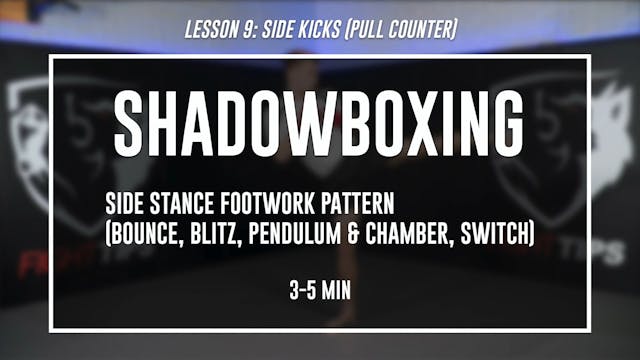 Lesson 9 - Side Kicks - Shadowboxing