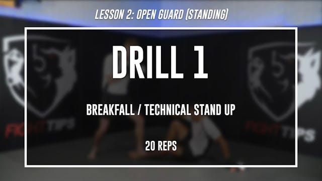 Lesson 2 - Open Guard - Drill 1