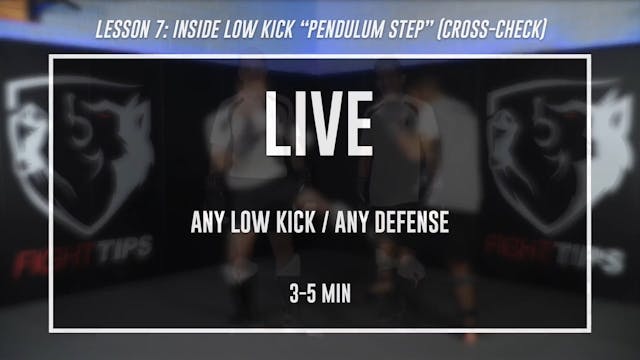 Lesson 7 - Inside Low Kick - Live