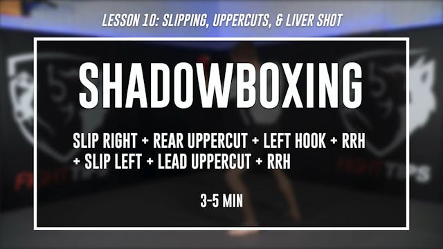 Lesson 10 - Slipping, Uppercuts, & Liver Shot - Shadowboxing
