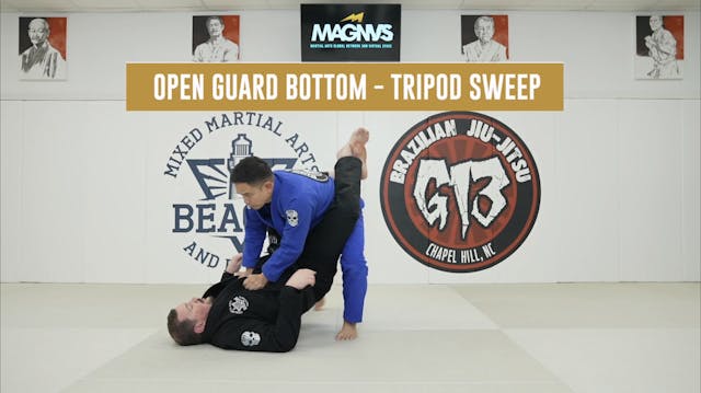 Open Guard Bottom - Tripod Sweep