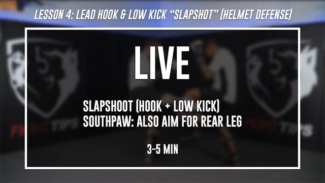 Lesson 4 - Hook & Low Kick - Live