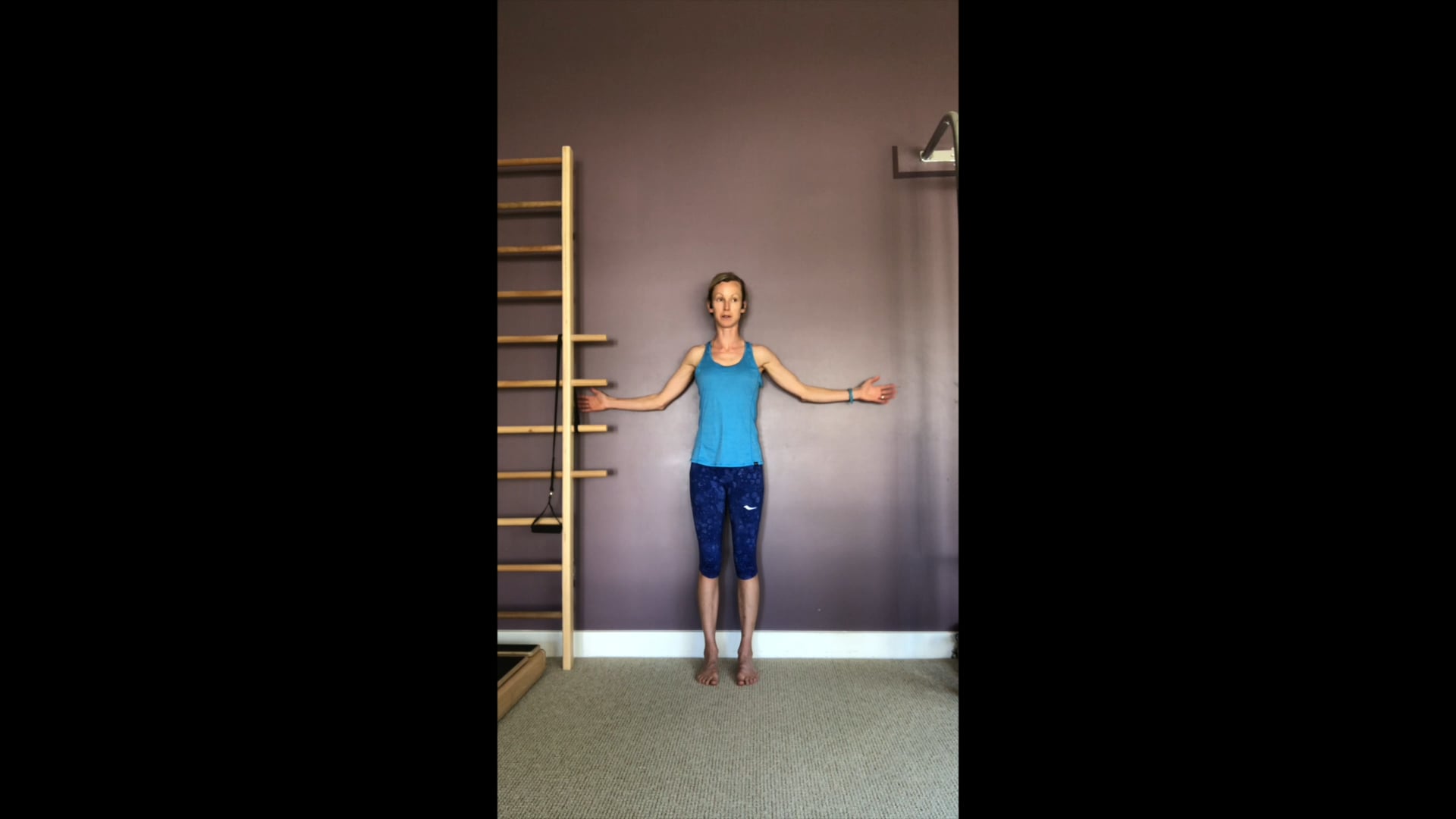 Restorative Mat using wall for feedback