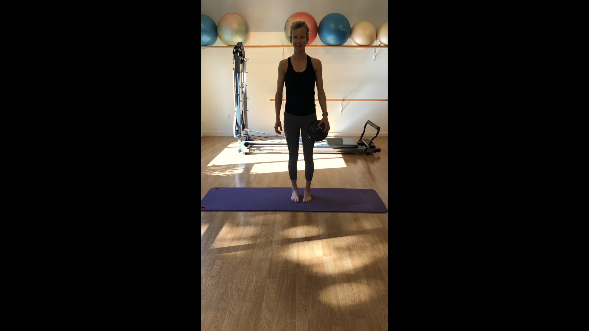 Mat level 2 w 8"ball (any ball- softened soccer ball, toy ball, pilates ball)