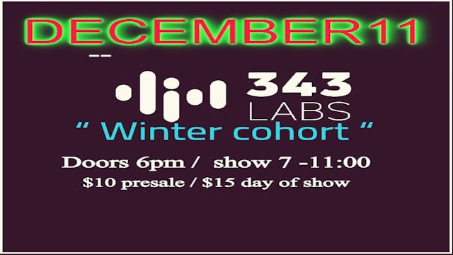 121125 343 Labs Winter Cohort At FIRSTLIVE