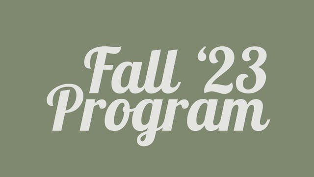 FALL '23 PROGRAM