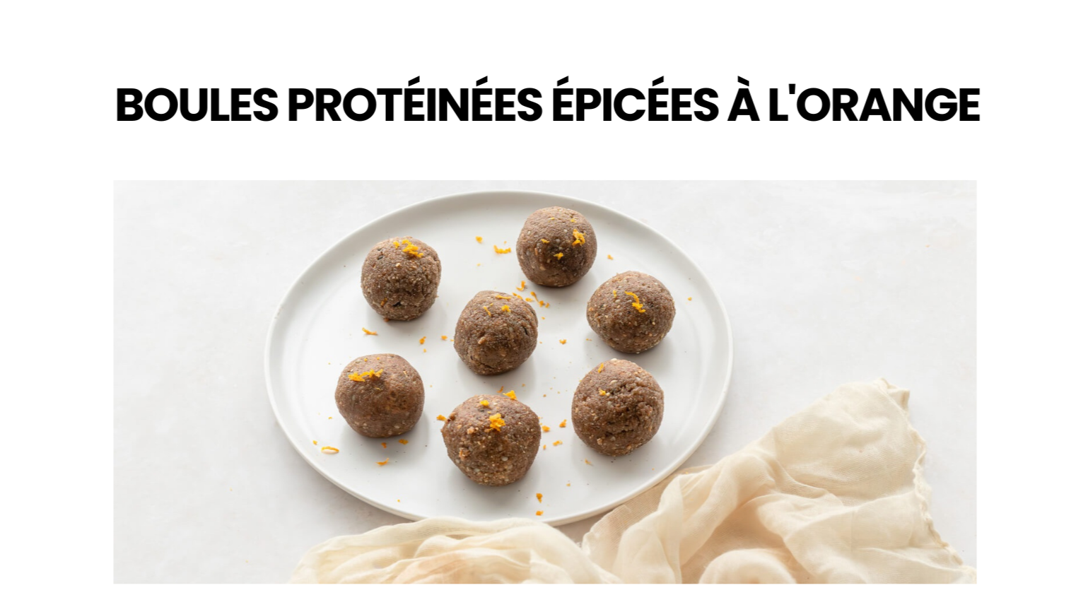Boules protéinées épicées à l'orange