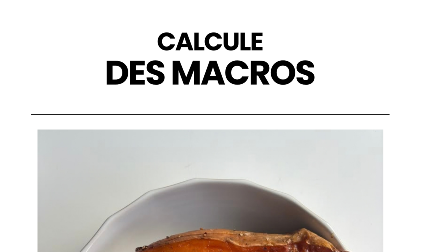 FICHE : Calcule des macros