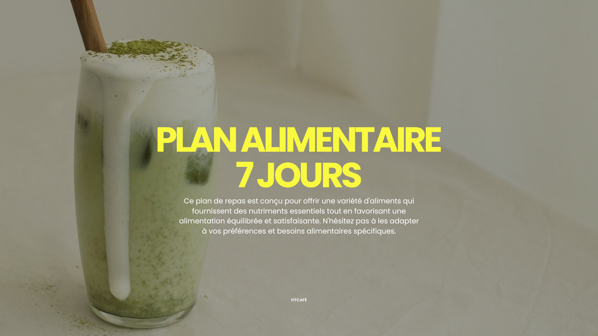 PLAN ALIMENTAIRE 7 JOURS