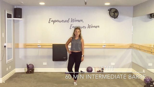 60 Minute Intermediate Barre Class