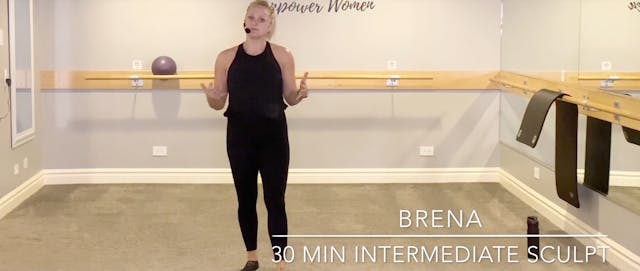 30 minute Intermediate Barre Sculpt