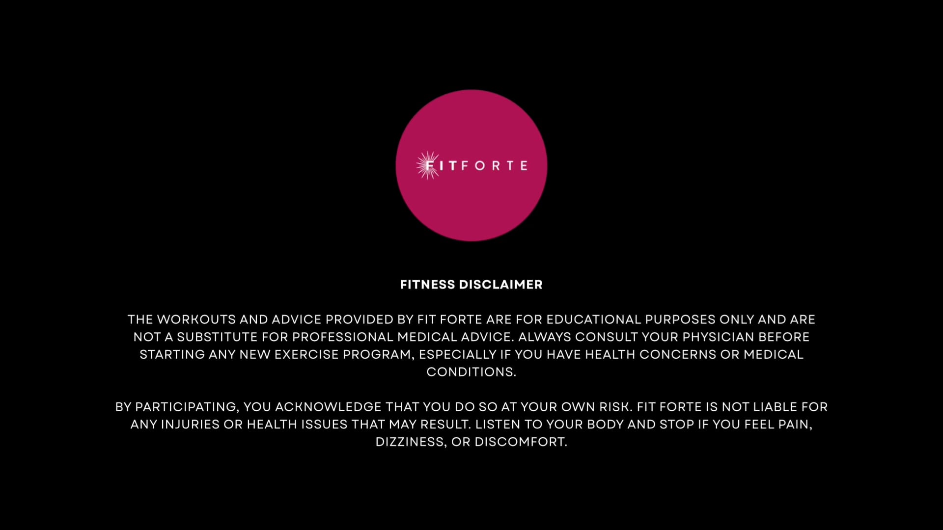 Fit Forte Online Video