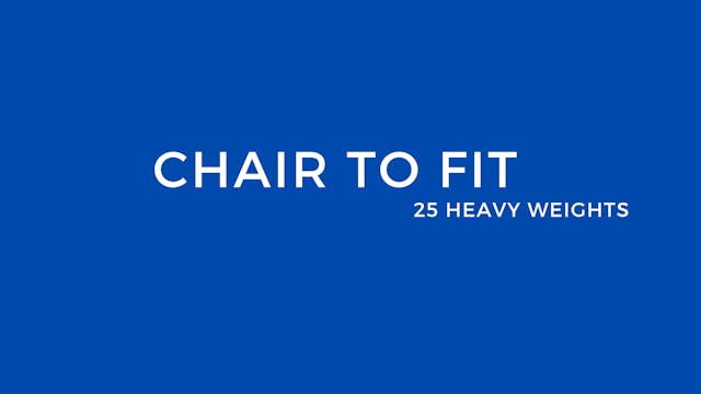 Chair to Fit 25 Heavy weights