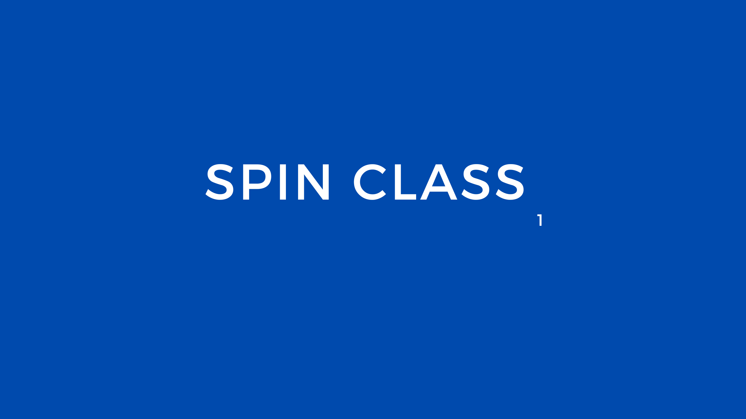 Spin Class 1