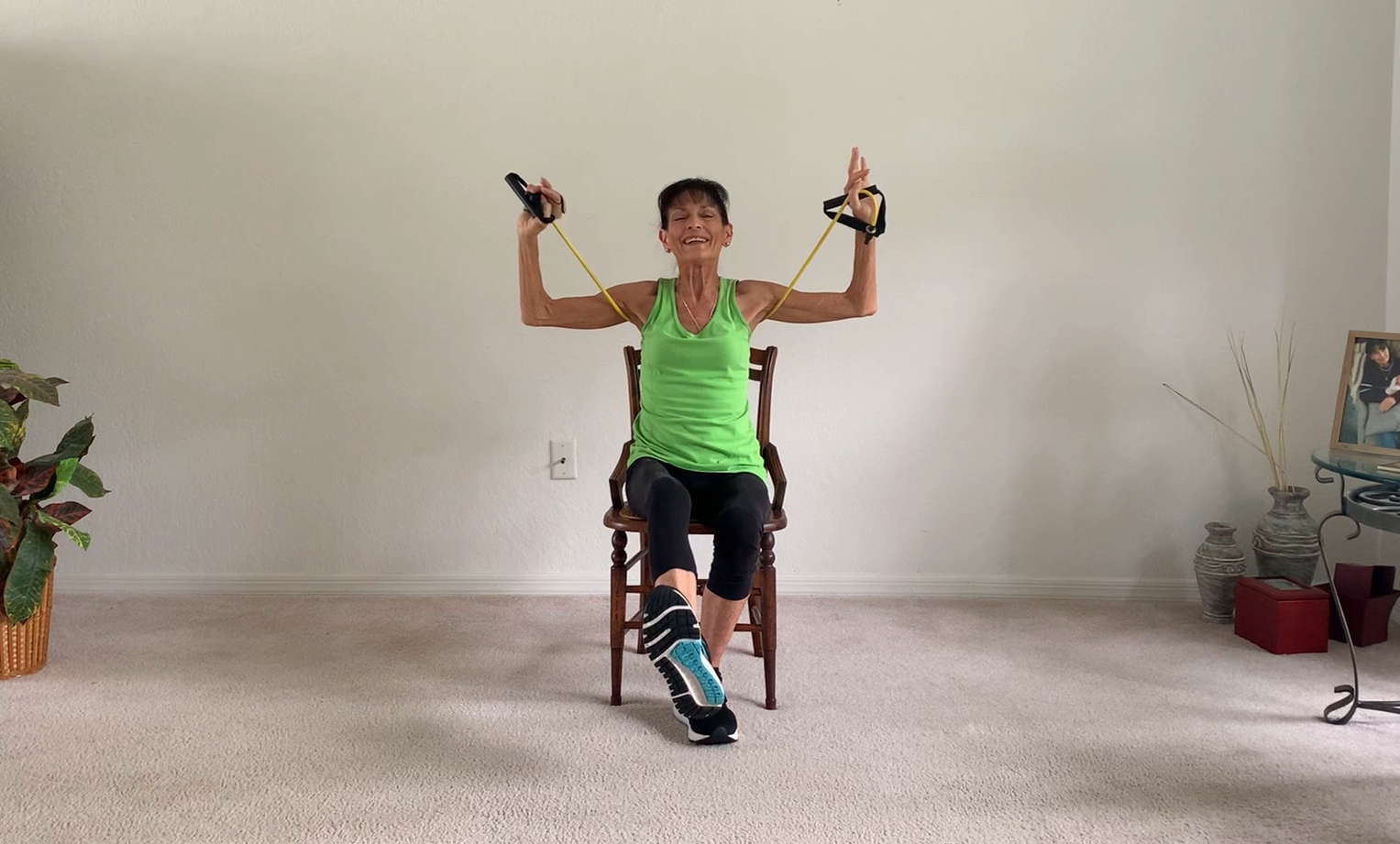 Resistance Band Workout With A Chair