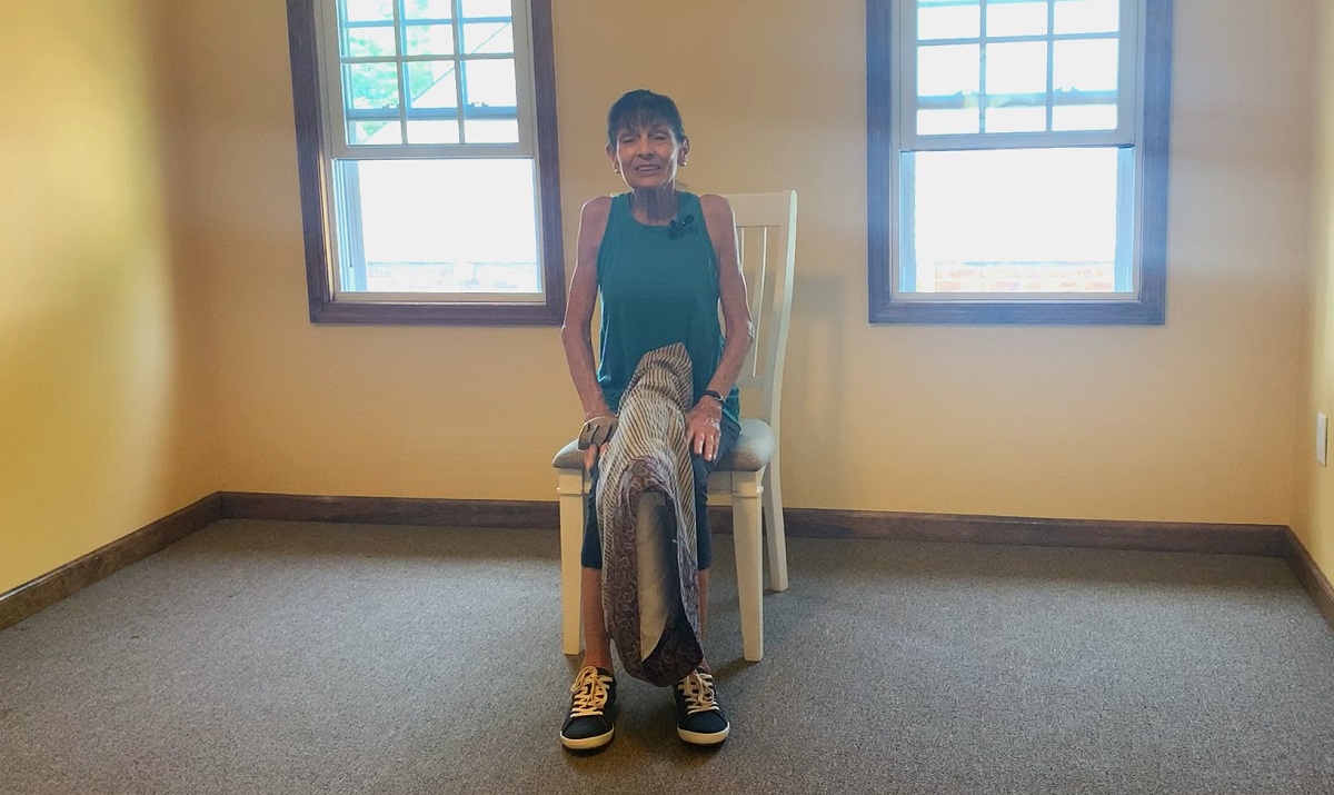 Stomach Toning Workout In A Chair - 15 Minute Senior Exercise