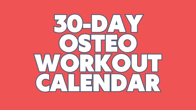 30-Day Osteoporosis Workout Calendar