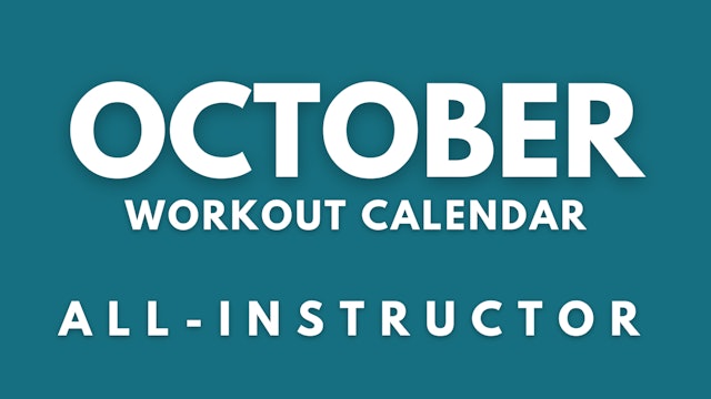 October Workout Calendar