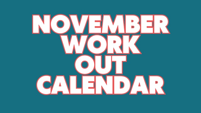 November Workout Calendar