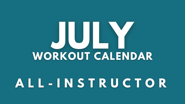 July Workout Calendar