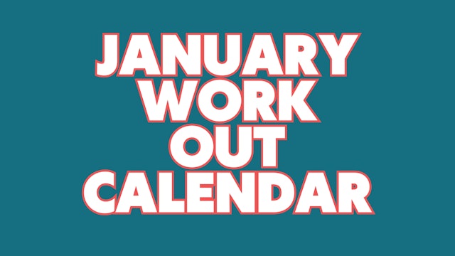 January Workout Calendar