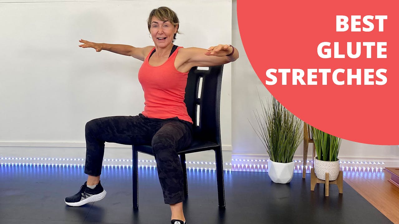 Best Glute Stretches 14 Day Booty Love Challenge w/ PJ Over Fifty Fitness