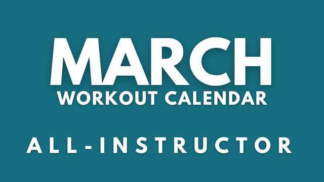 March Workout Calendar