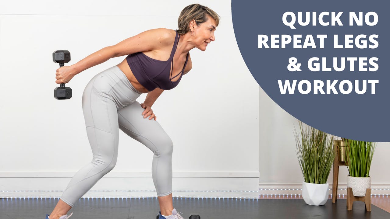 Quick No Repeat Legs & Glutes Workout 14 Day Booty Love Challenge w/ PJ Over Fifty Fitness