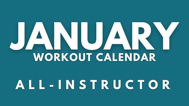 January  Workout Calendar